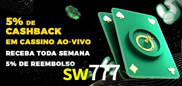 Promoções do cassino ao Vivo sw777